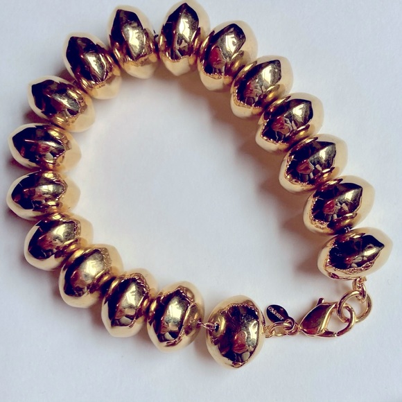 Vintage MONET Gold Chunky Bauble Necklace & Bracelet Set - Picture 6 of 7